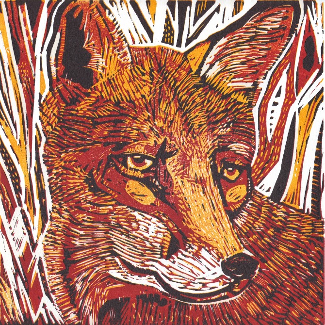 Animal Linocut Portraits Alice Russell